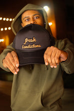 Load image into Gallery viewer, Black Fresh Condiztions Trucker Hat
